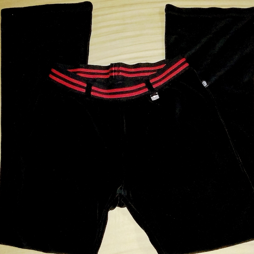 Black "Eckōred" Velour Sweatpants